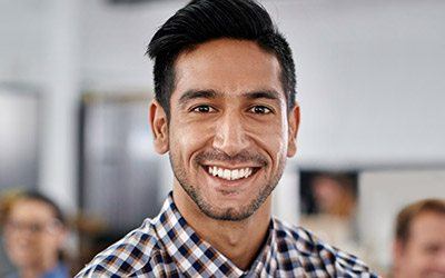 Young man with gorgeous smile