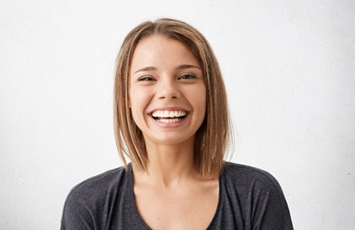 Woman smiling