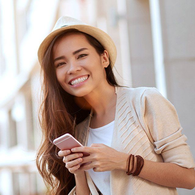 Woman with gorgeous smile