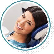 Relaxed woman in dental chair